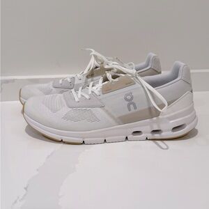 ON CLOUDRIFT Women's White Sand Athletic Shoes